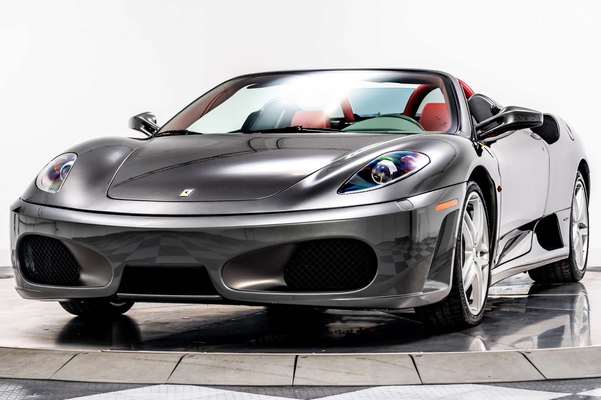 Grigio Silverstone Ferrari F430 6 Speed Spider with Rosso Ferrari