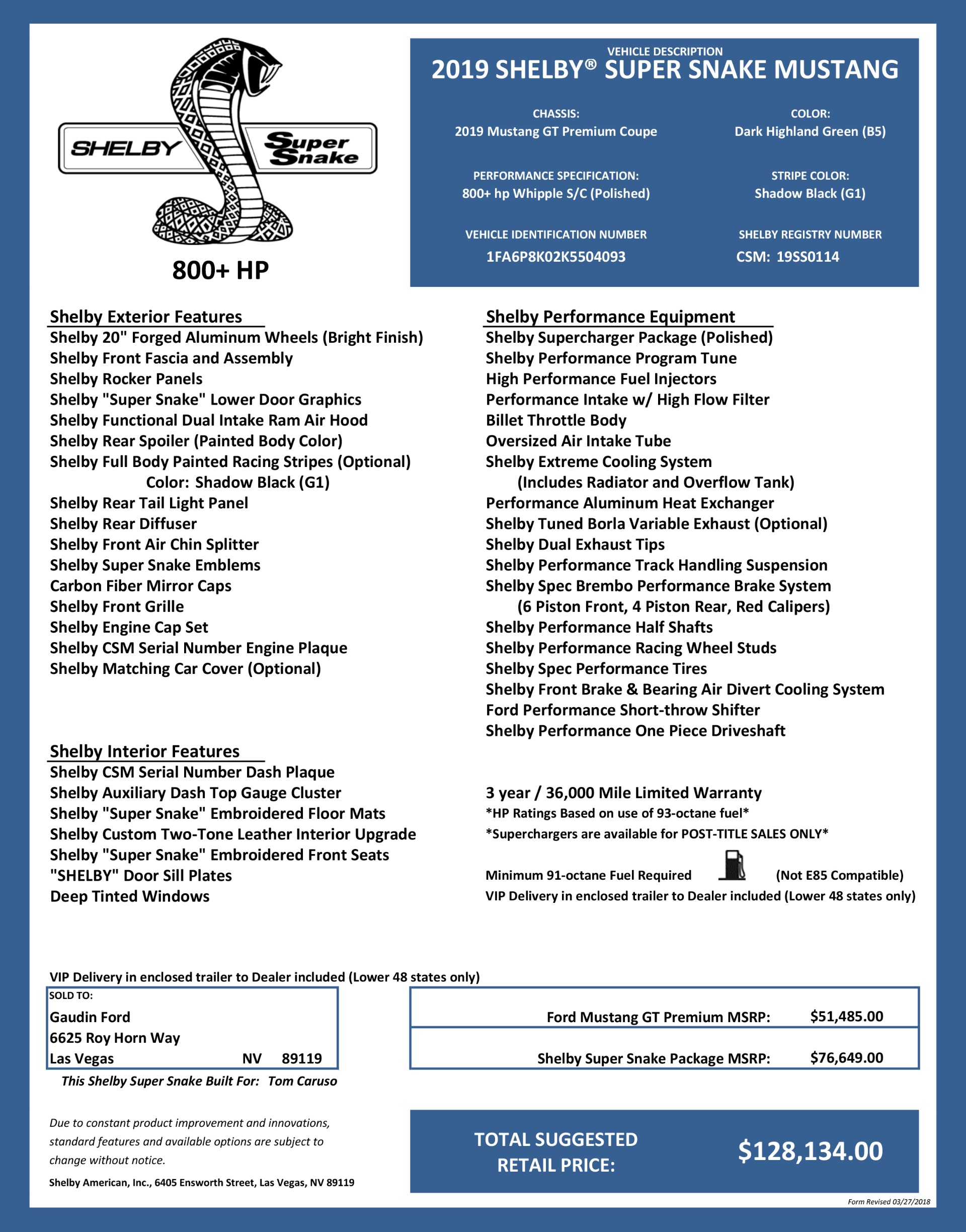 2021 super snake truck on Used 2019 Ford Mustang Bullitt Shelby Super Snake Widebody For Sale Sold Marshall Goldman Beverly Hills Stock W22060