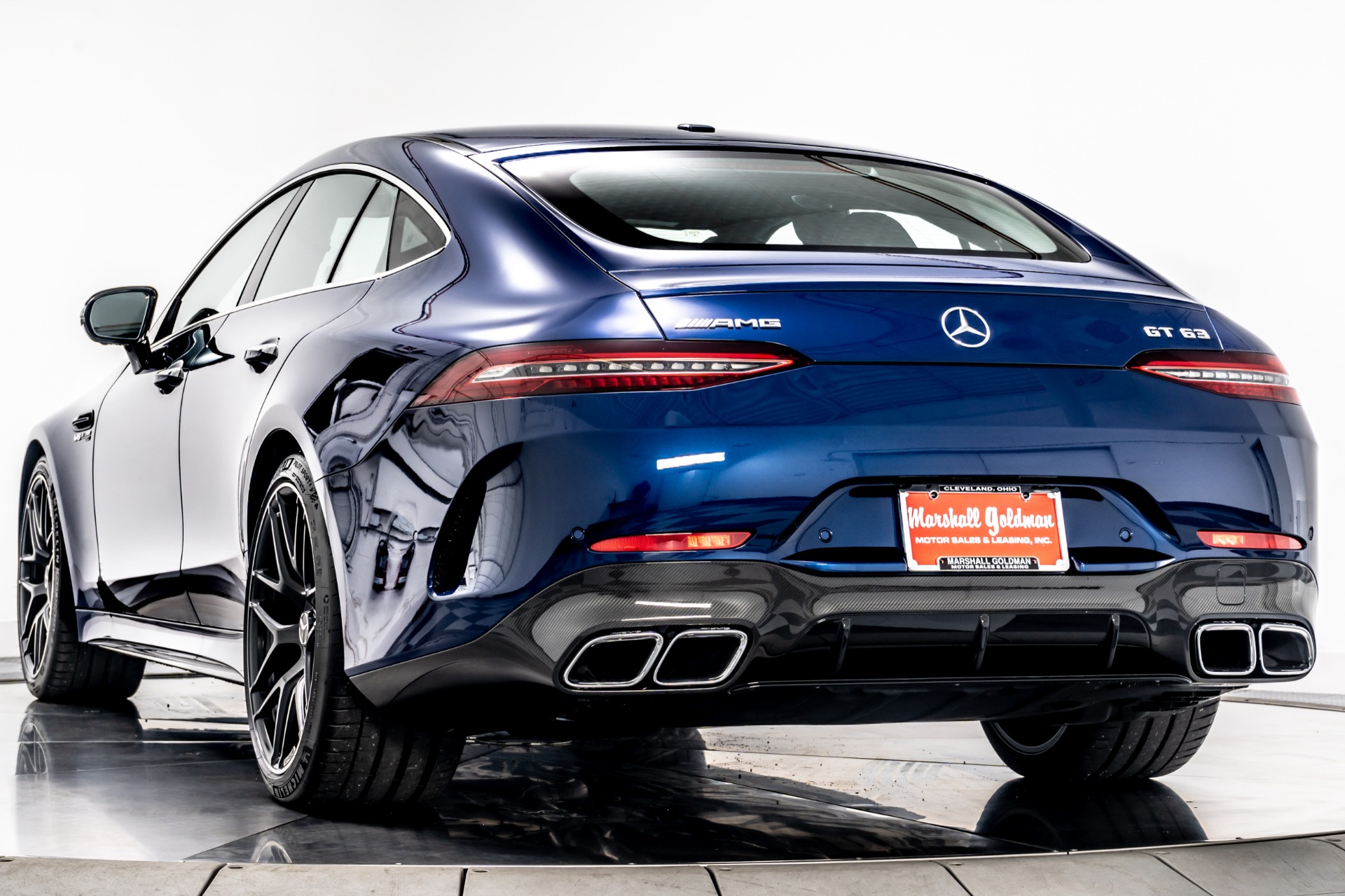 Brilliant Blue Metallic Mercedes-Benz AMG GT 63 with Black w/ Red