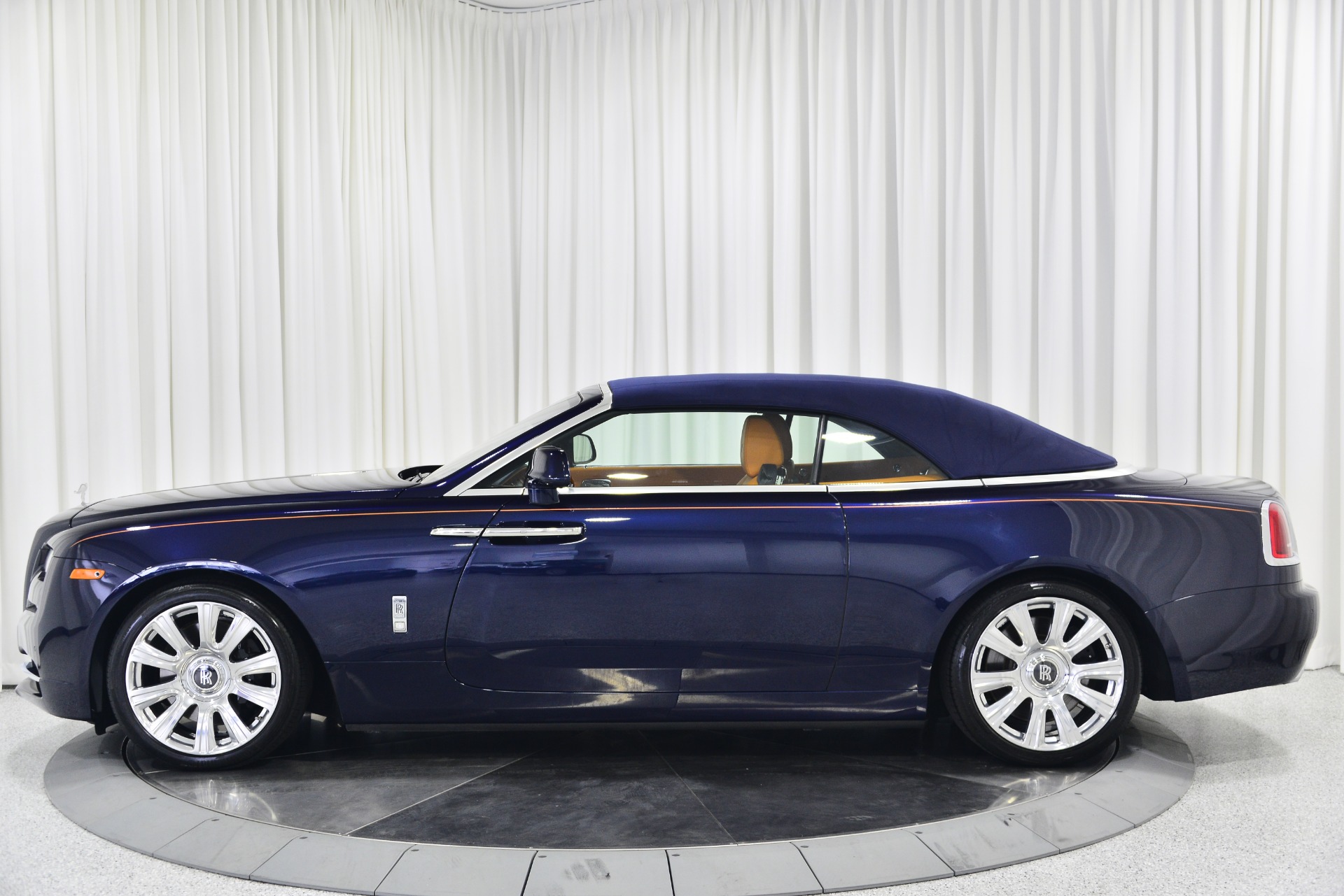 Midnight Sapphire Rolls-Royce Dawn with Commissioned Collection