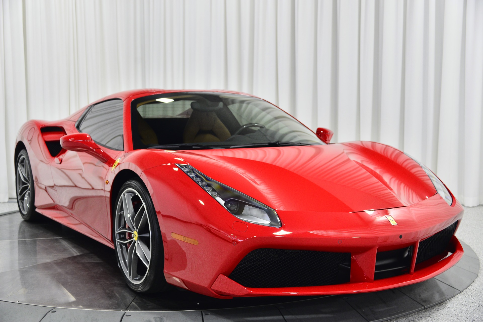Rosso Corsa Ferrari 488 Spider with Beige Tradizione Interior For
