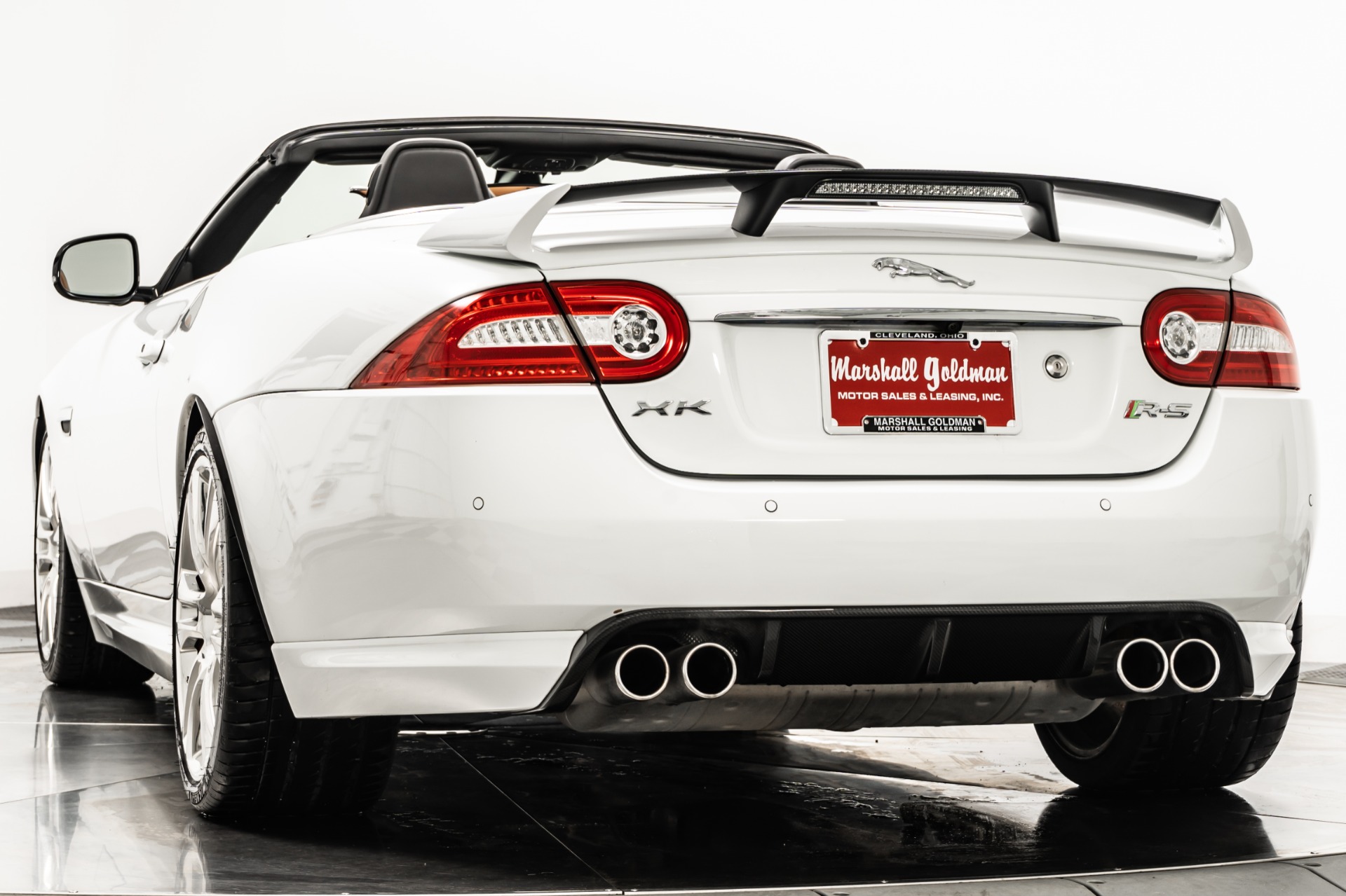 Polaris White Jaguar XKR-S Convertible with Warm Charcoal with