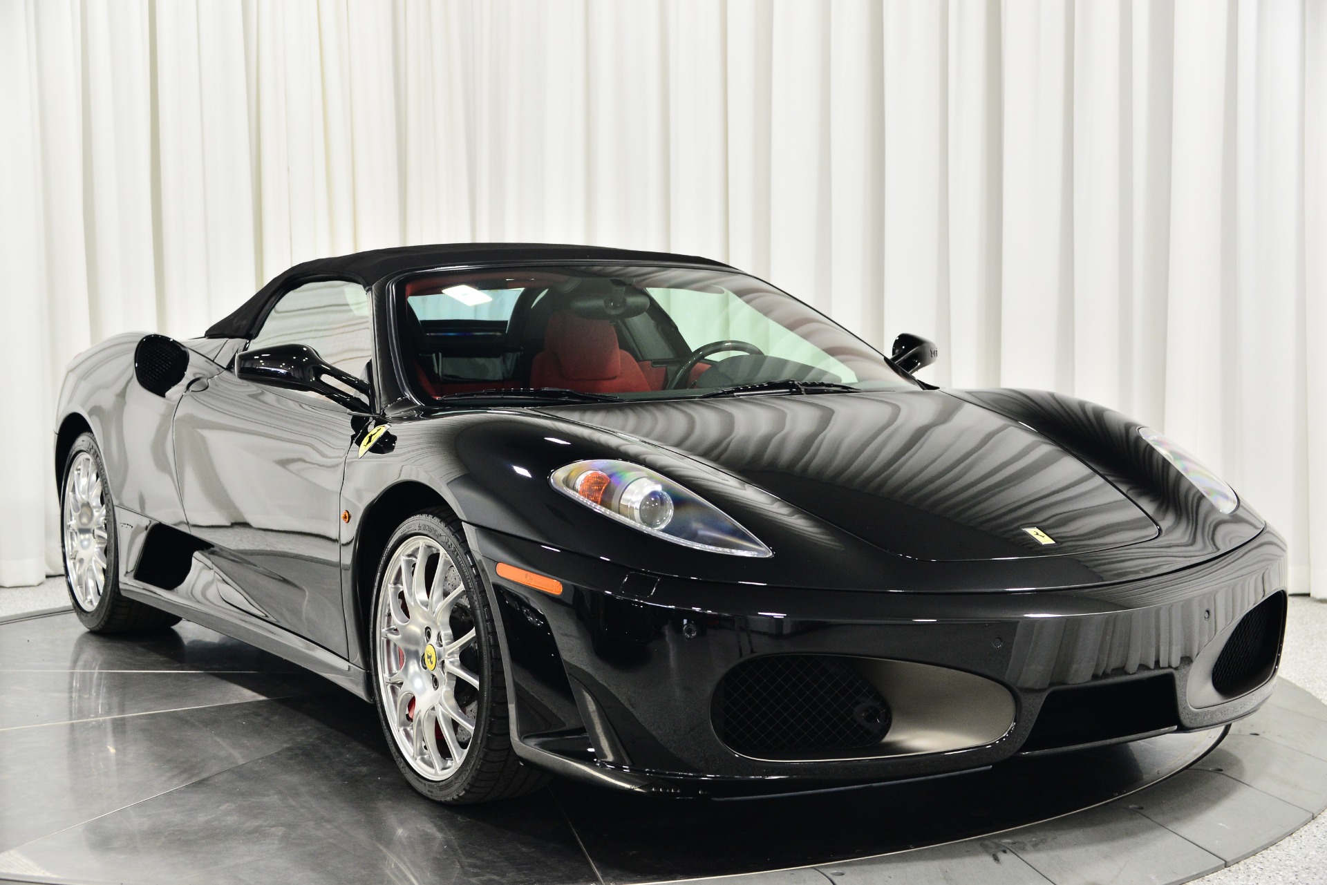 Nero Ferrari F430 Spider with Rosso Interior For Sale - Stock