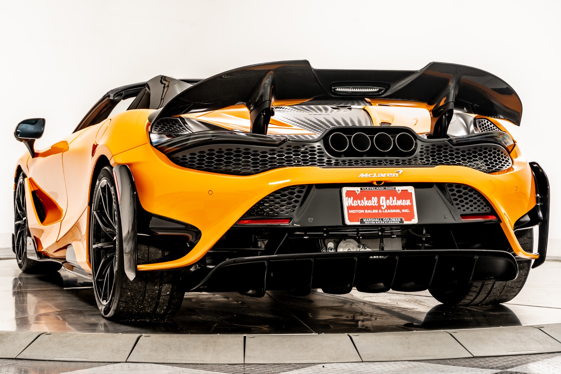 Papaya Spark McLaren 765LT Clubsport Spider with Carbon Black