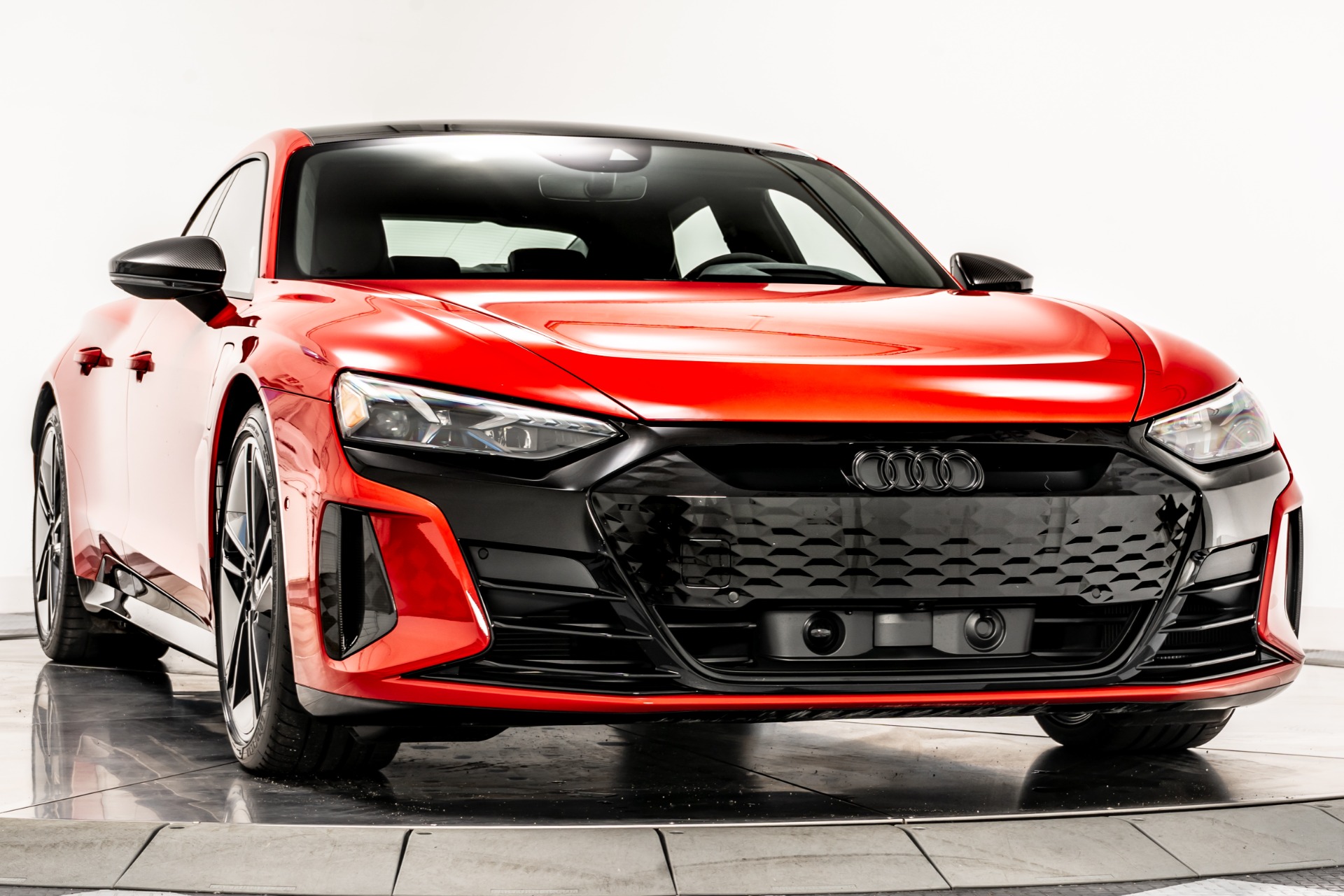 Tango Red Metallic Audi RS e-tron GT quattro with Black w/ Red
