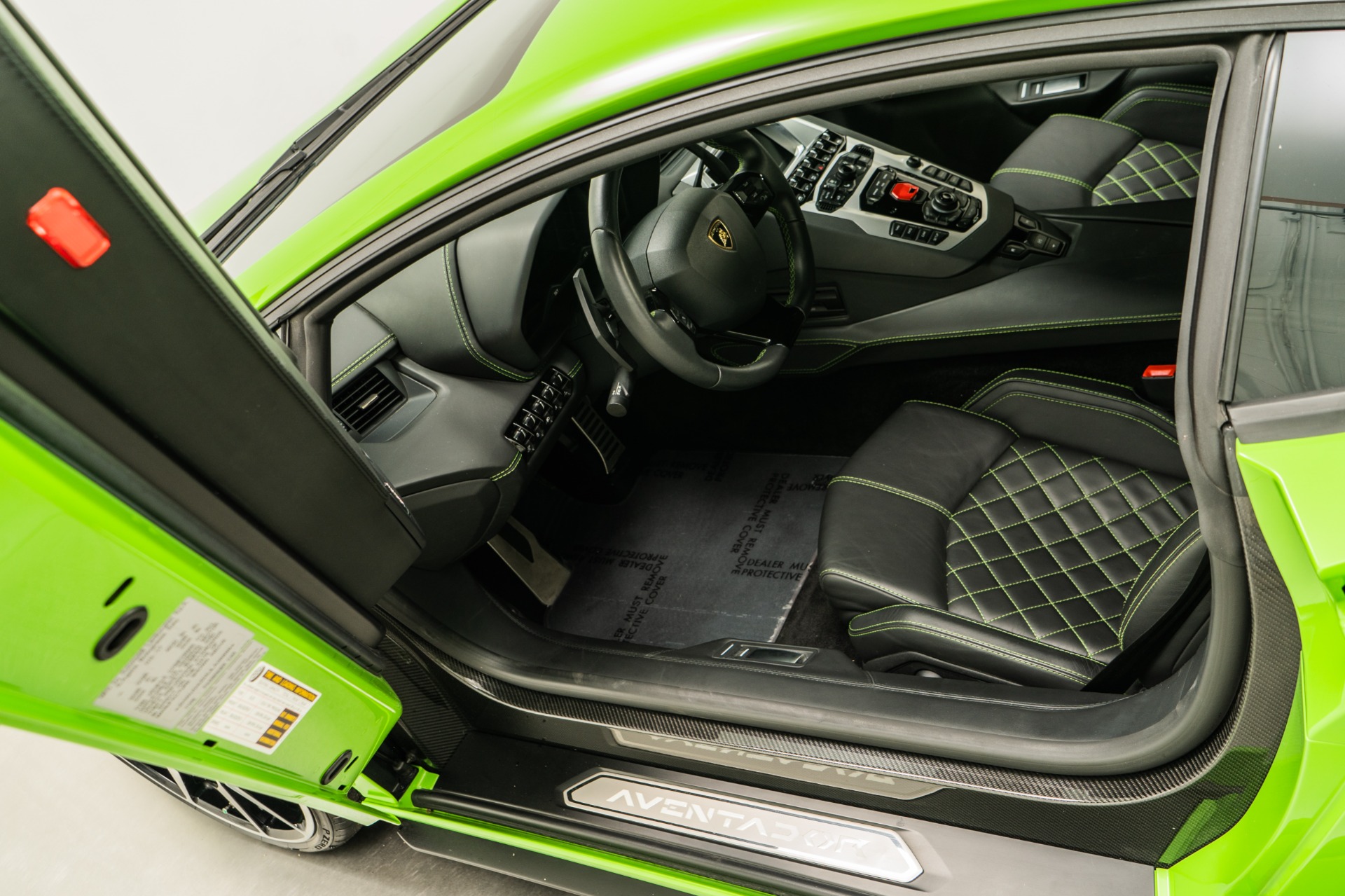 Lamborghini Aventador Lime Green Interior