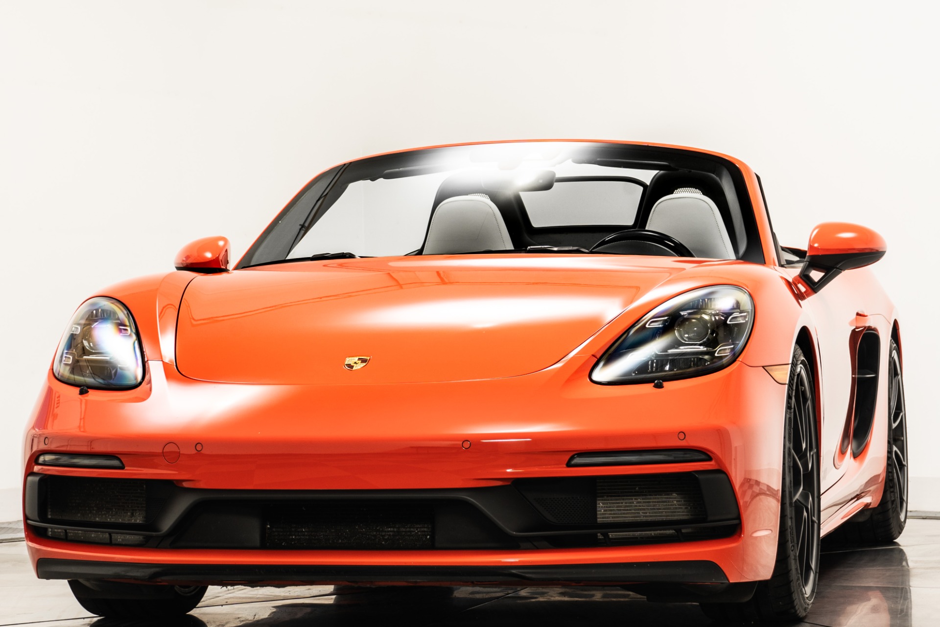 Lava Orange Porsche 718 Boxster GTS 4.0 with Black/Chalk Interior