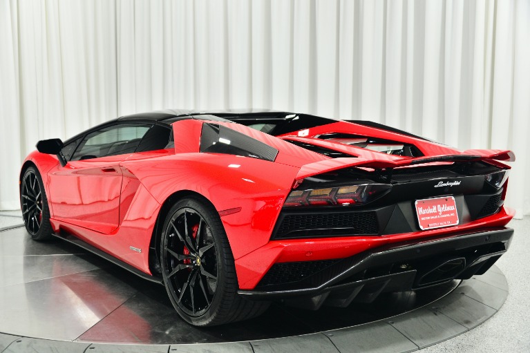 Rosso Mars Lamborghini Aventador Roadster LP 740-4 S with Nero Ade