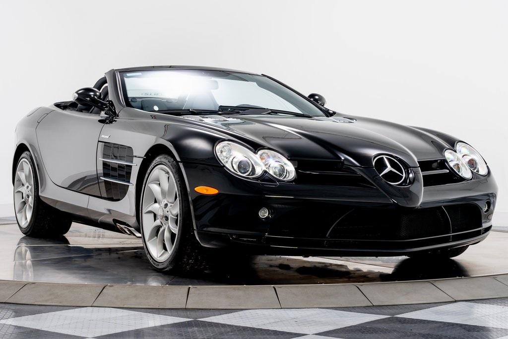 Pure Black Mercedes-Benz SLR McLaren Roadster with Black Interior