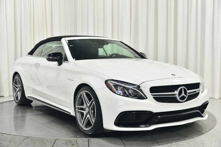 Polar White Mercedes-Benz C 63 AMG Convertible with Black Interior