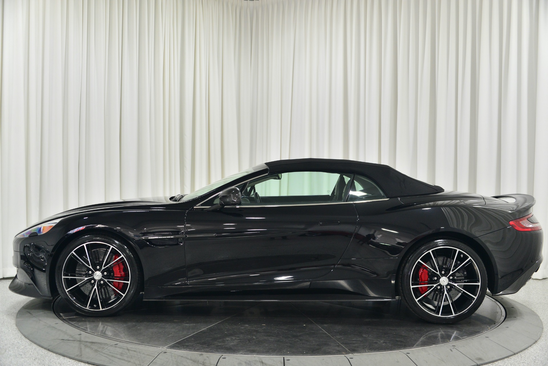 Onyx Black Aston Martin Vanquish Volante with Obsidian Black 