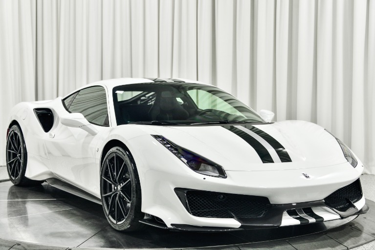 Bianco King Ferrari 488 Pista with Nero Interior For Sale - Stock
