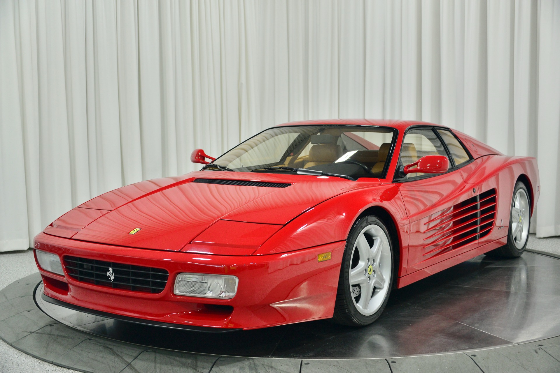 Rosso Corsa Ferrari 512 TR with Beige Interior For Sale - Stock