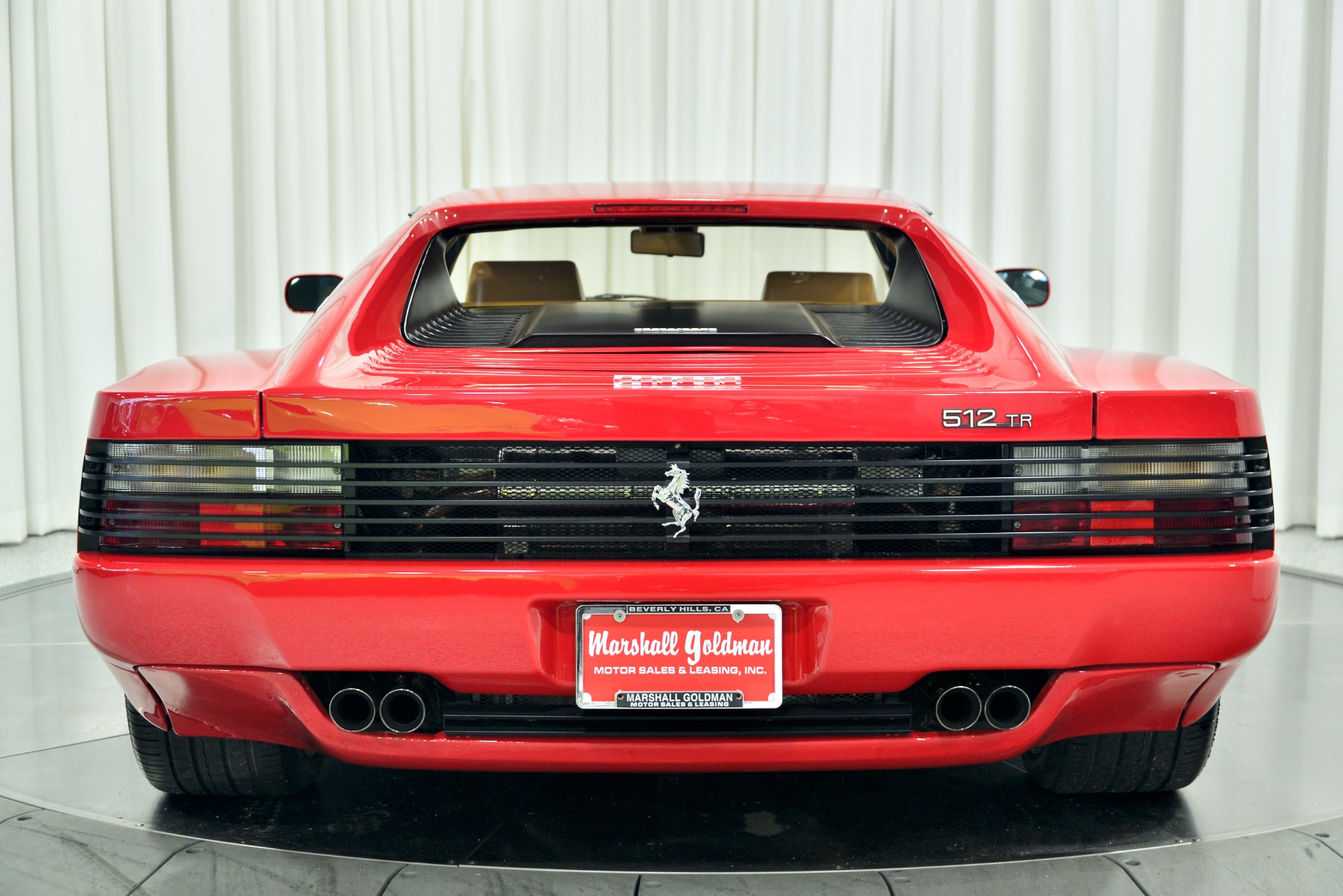 Rosso Corsa Ferrari 512 TR with Beige Interior For Sale - Stock
