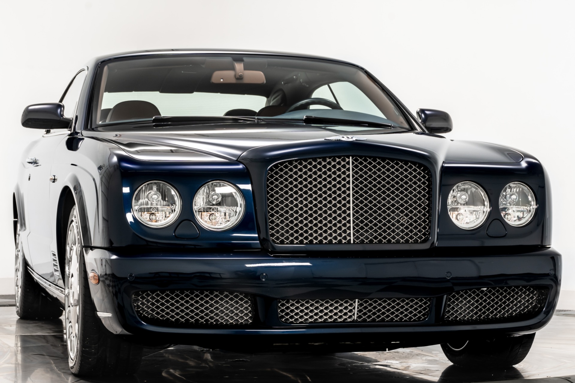 Dark Sapphire Bentley Brooklands with Cognac Interior For Sale
