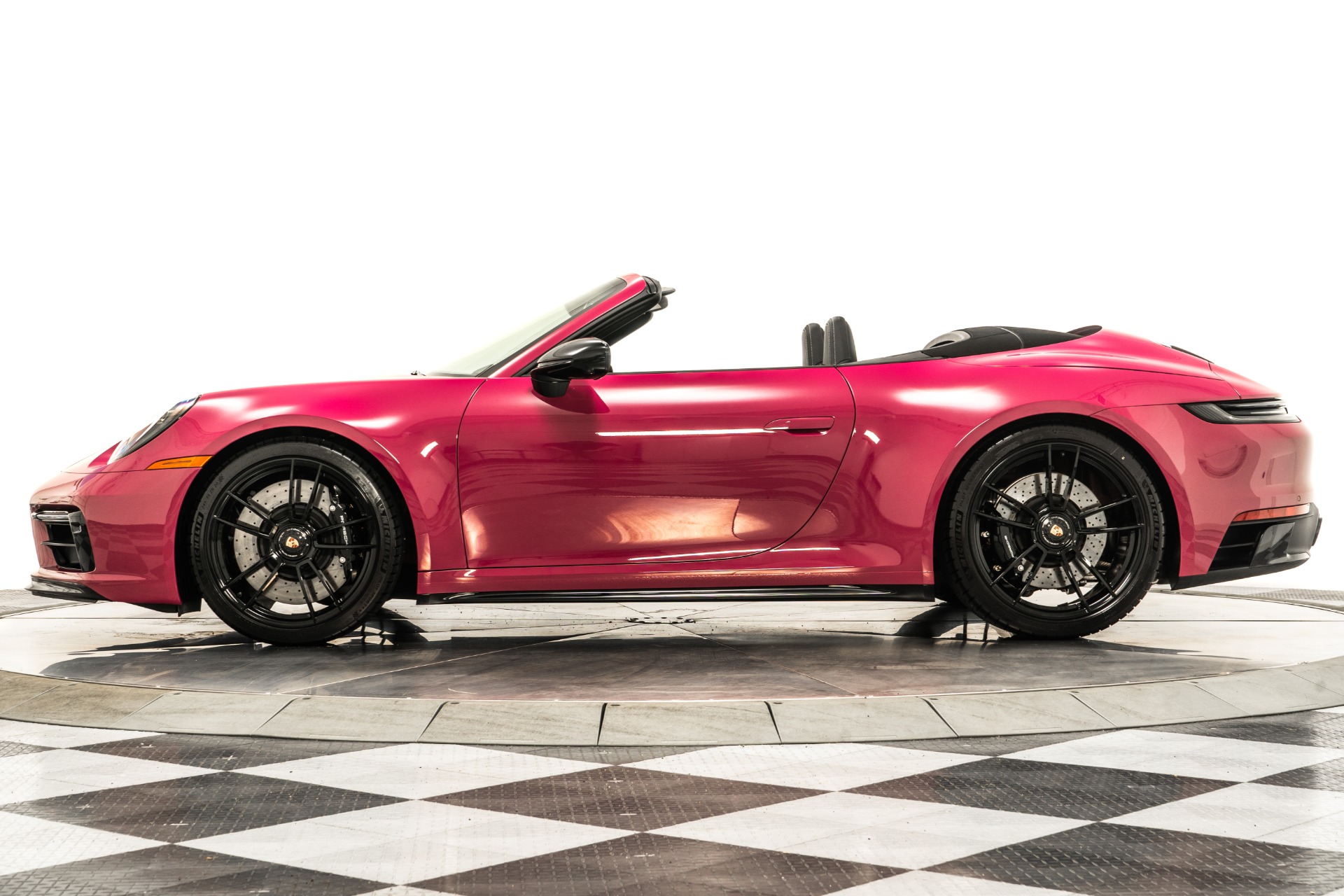 Ruby Star Neo Porsche 911 Carrera 4 GTS Cabriolet with Black w