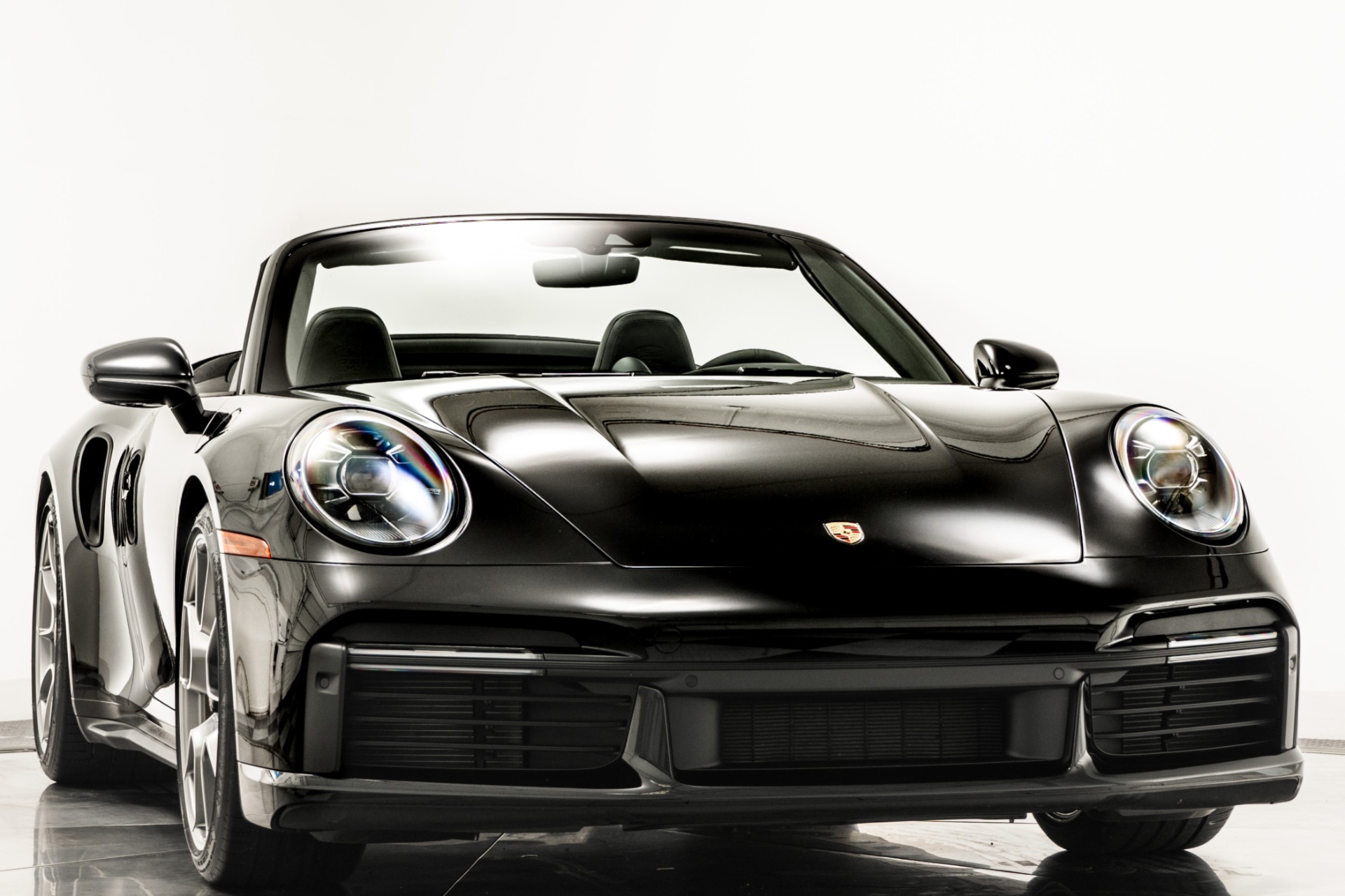 Black Porsche 911 Turbo S Cabriolet with Black Interior For Sale