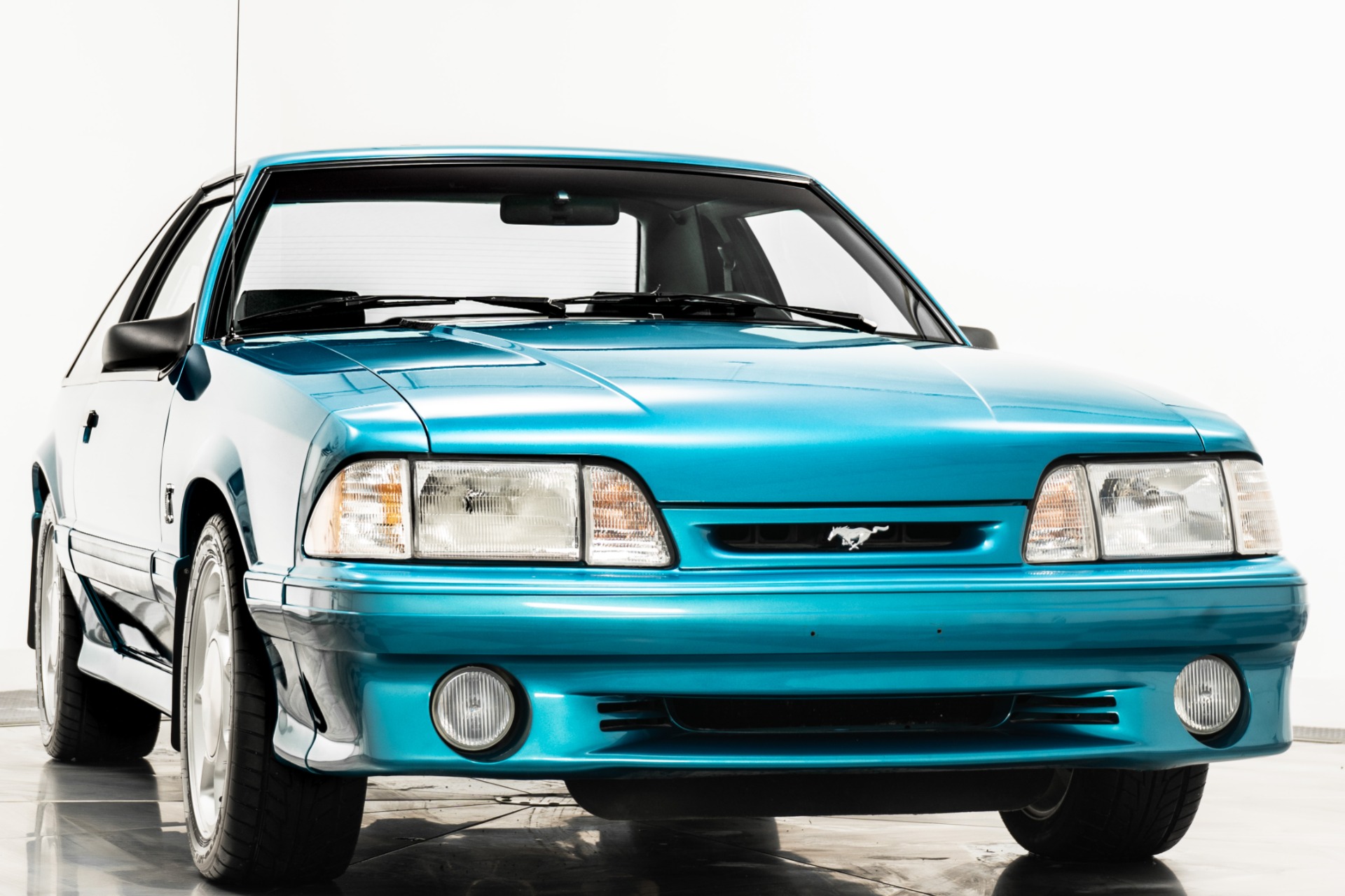 Teal Ford Mustang SVT Cobra with Opal Gray Interior For Sale Teal Ford Mustang SVT Cobra with Opal Gray Interior For Sale