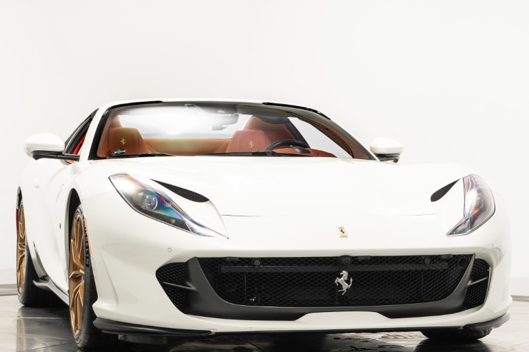 Bianco Avus Ferrari 812 GTS with Rosso Ferrari Interior For Sale