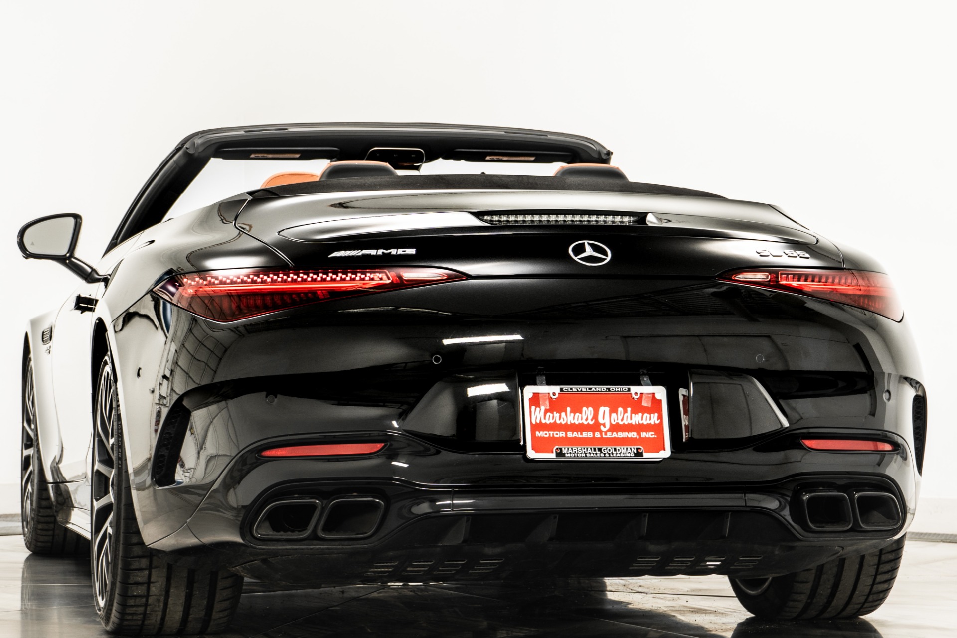 Obsidian Black Metallic Mercedes-Benz SL55 AMG with Sienna Brown