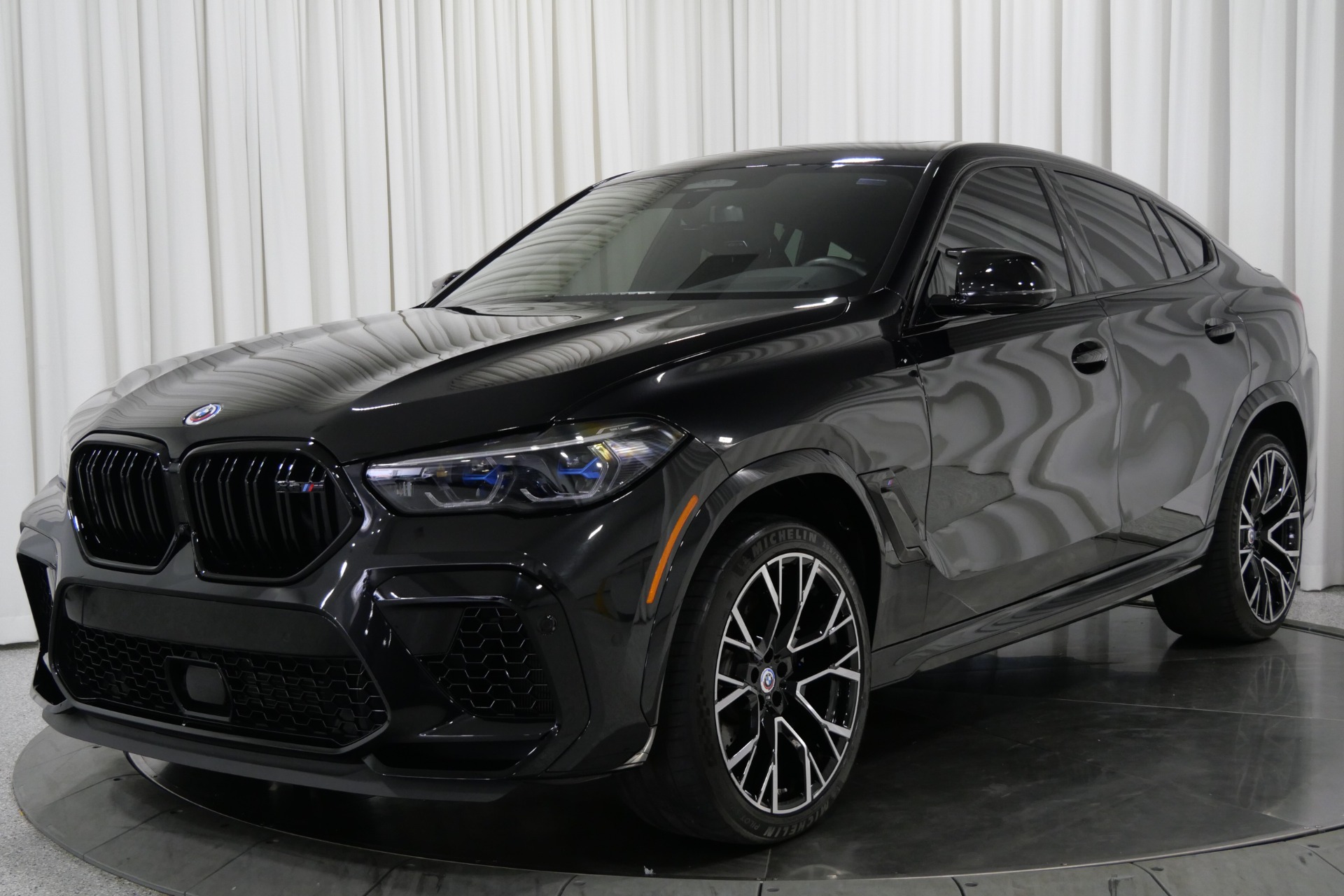 Black Sapphire Metallic BMW X6 M Competition with Black Interior