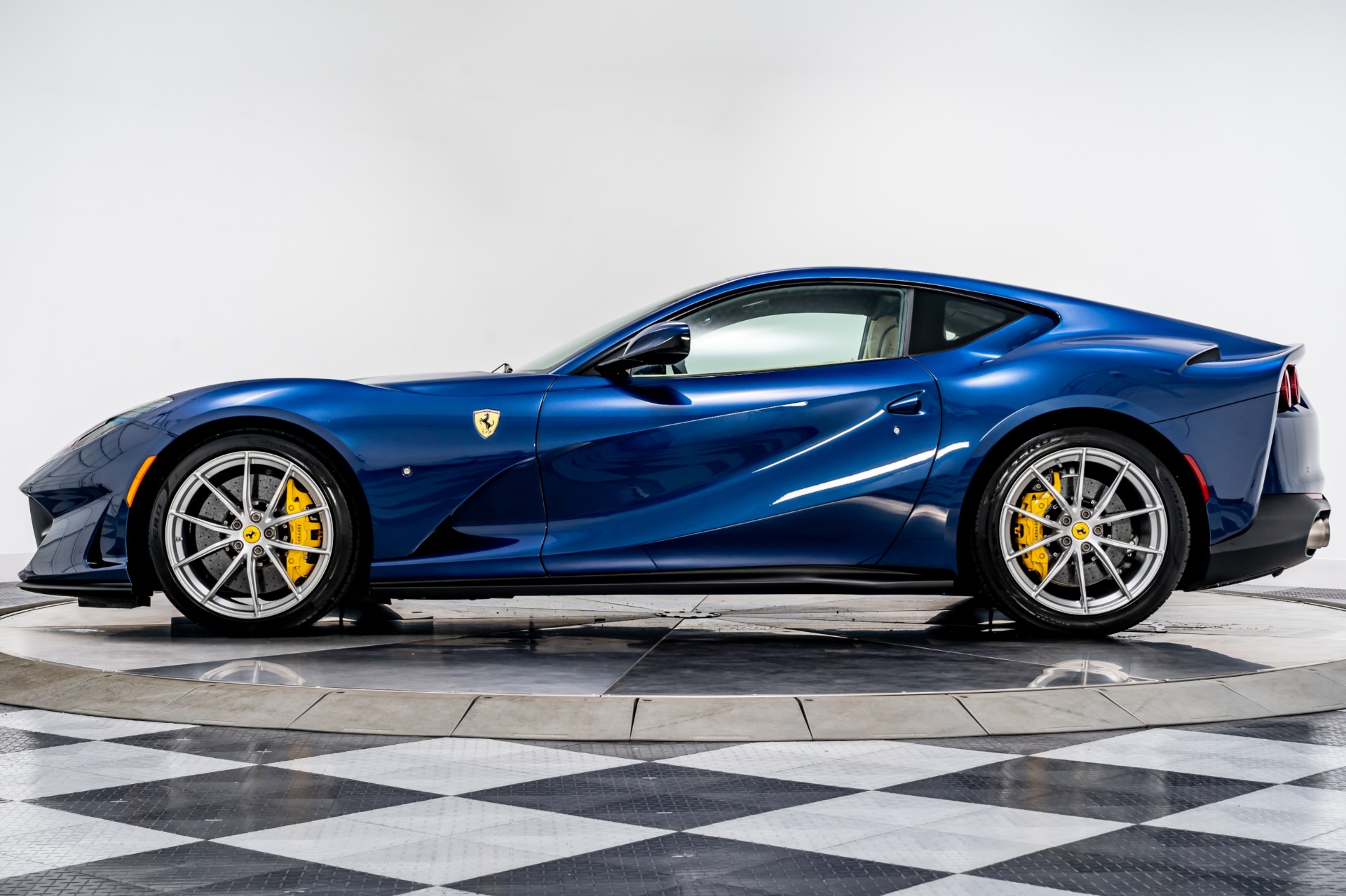 Blu Tour de France Ferrari 812 Superfast with Crema Interior For