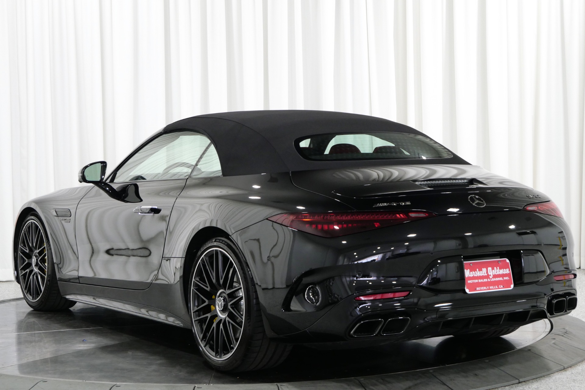 Obsidian Black Metallic Mercedes-Benz SL63 AMG with Red Pepper