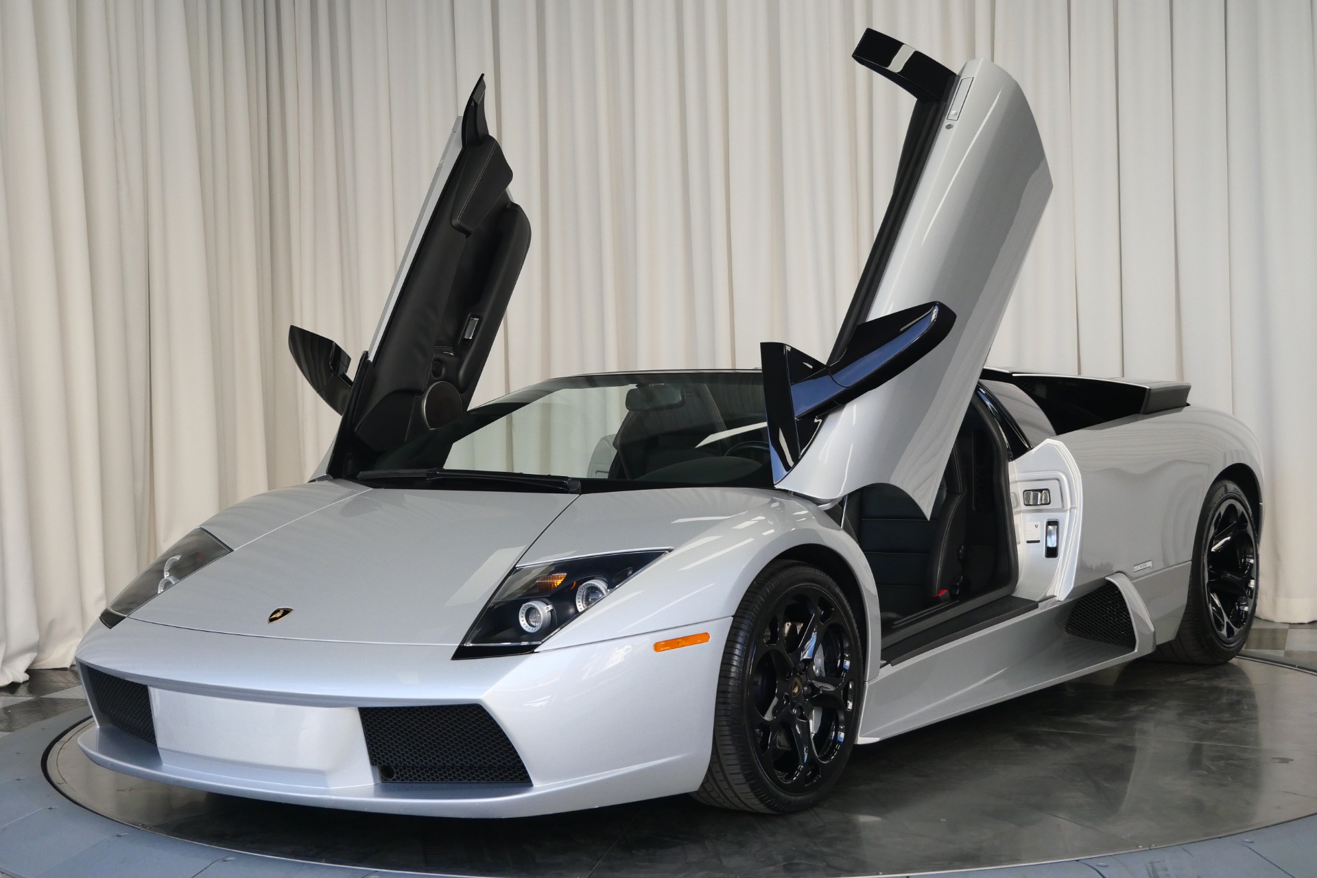 Argento Lame Lamborghini Murcielago Roadster with Nero Interior