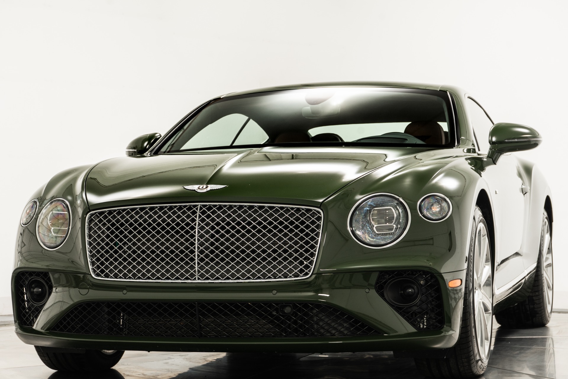 British Racing Green Bentley Continental GT V8 with Newmarket Tan