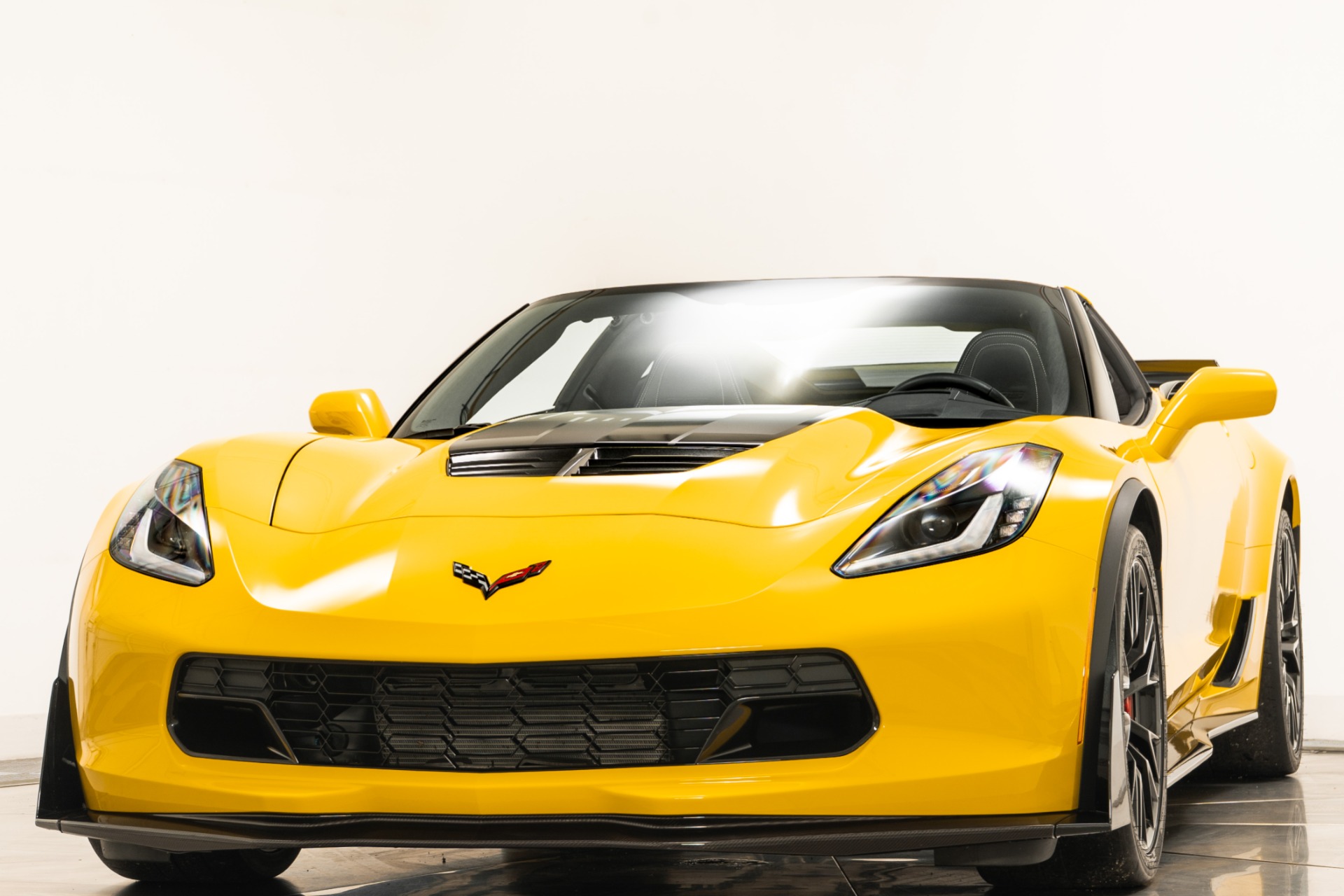 Velocity Yellow Tintcoat Chevrolet Corvette Z06 Z07 with Jet Black