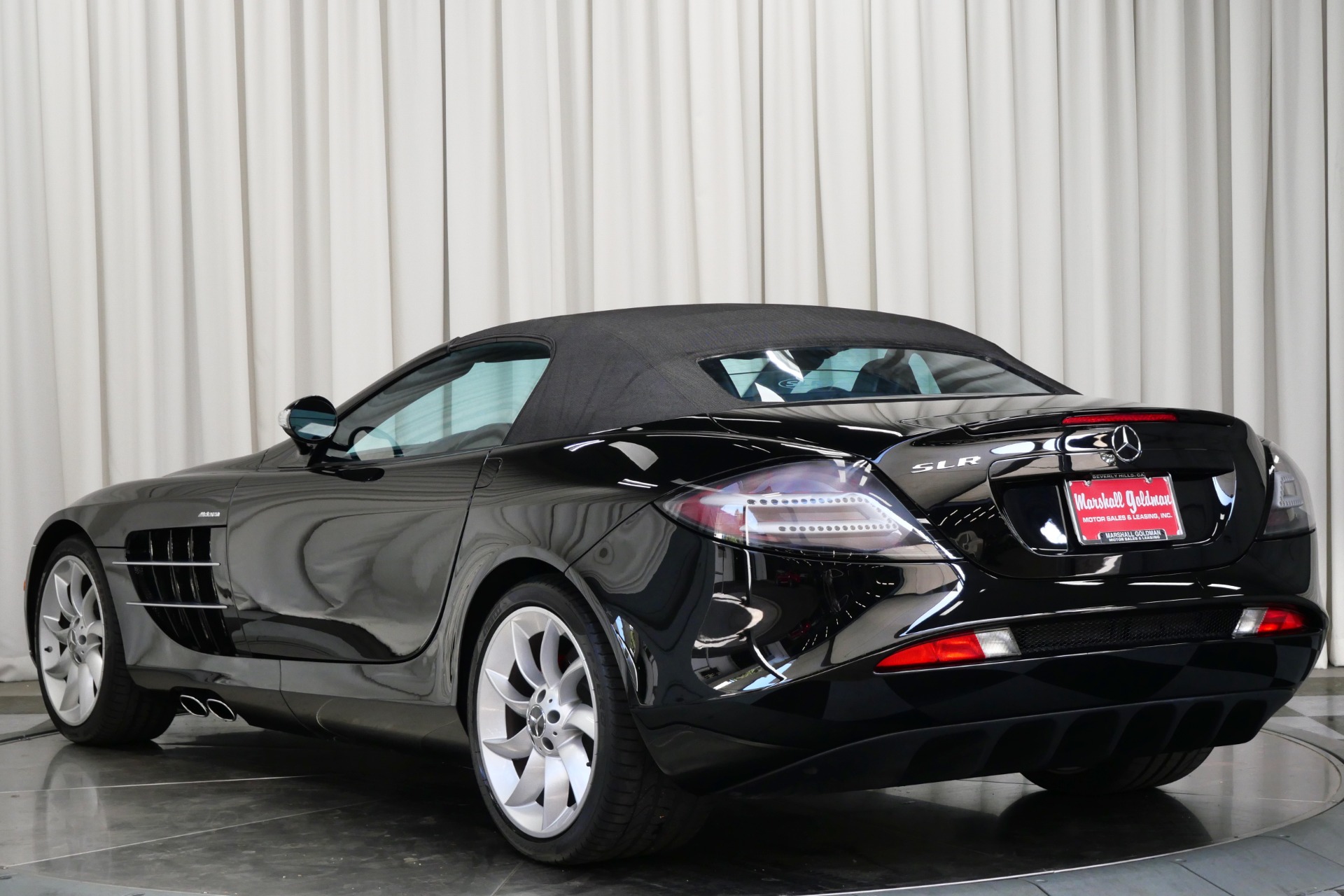 Pure Black Mercedes-Benz SLR McLaren Roadster with Black Interior