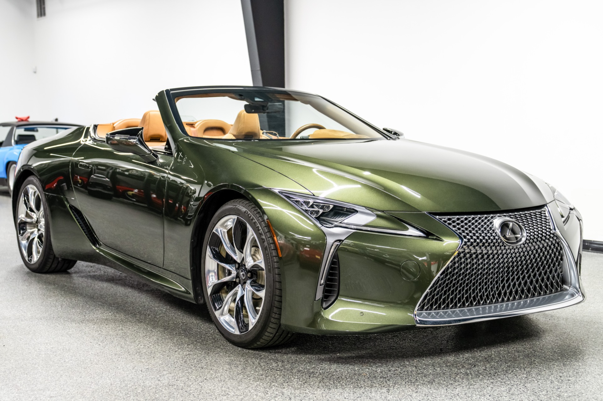 Nori Green Pearl Lexus LC 500 Convertible with Toasted Caramel