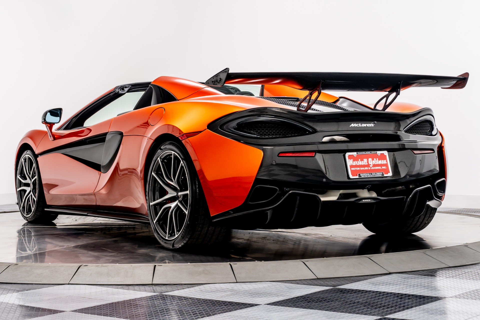 Volcano Orange McLaren 570S Spyder with Jet Black with McLaren