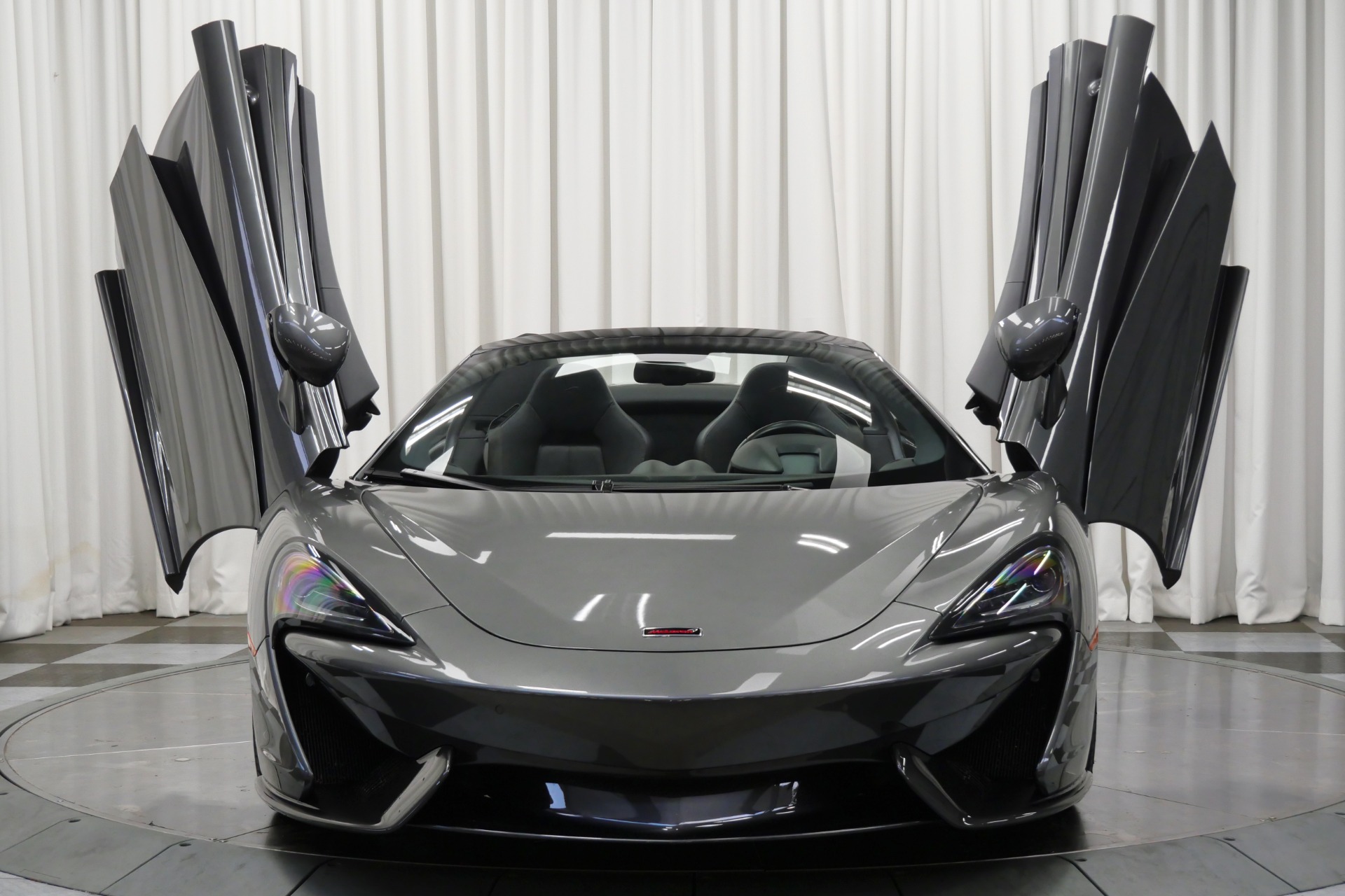 Storm Grey McLaren 570S Spider -Front Axle Lift, Leather Interior