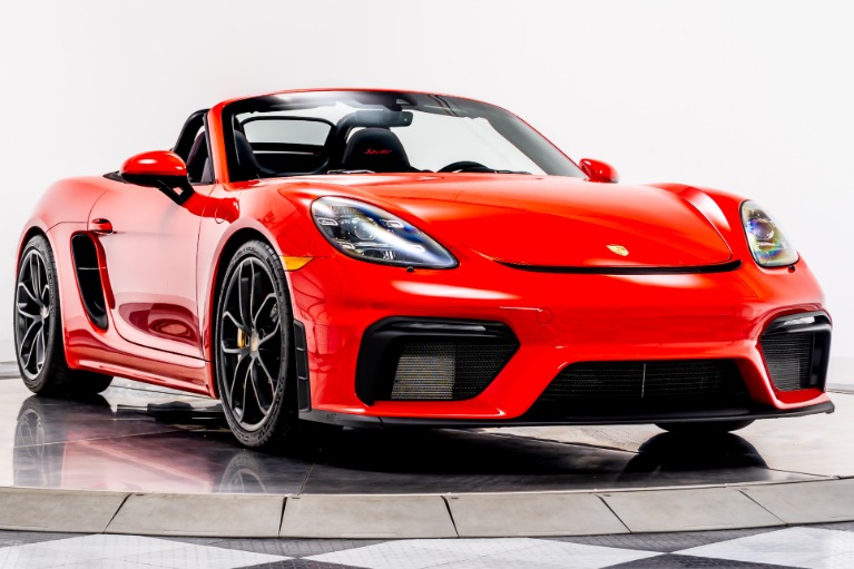Guards Red Porsche 718 Boxster Spyder with Black w/ Red Stitching