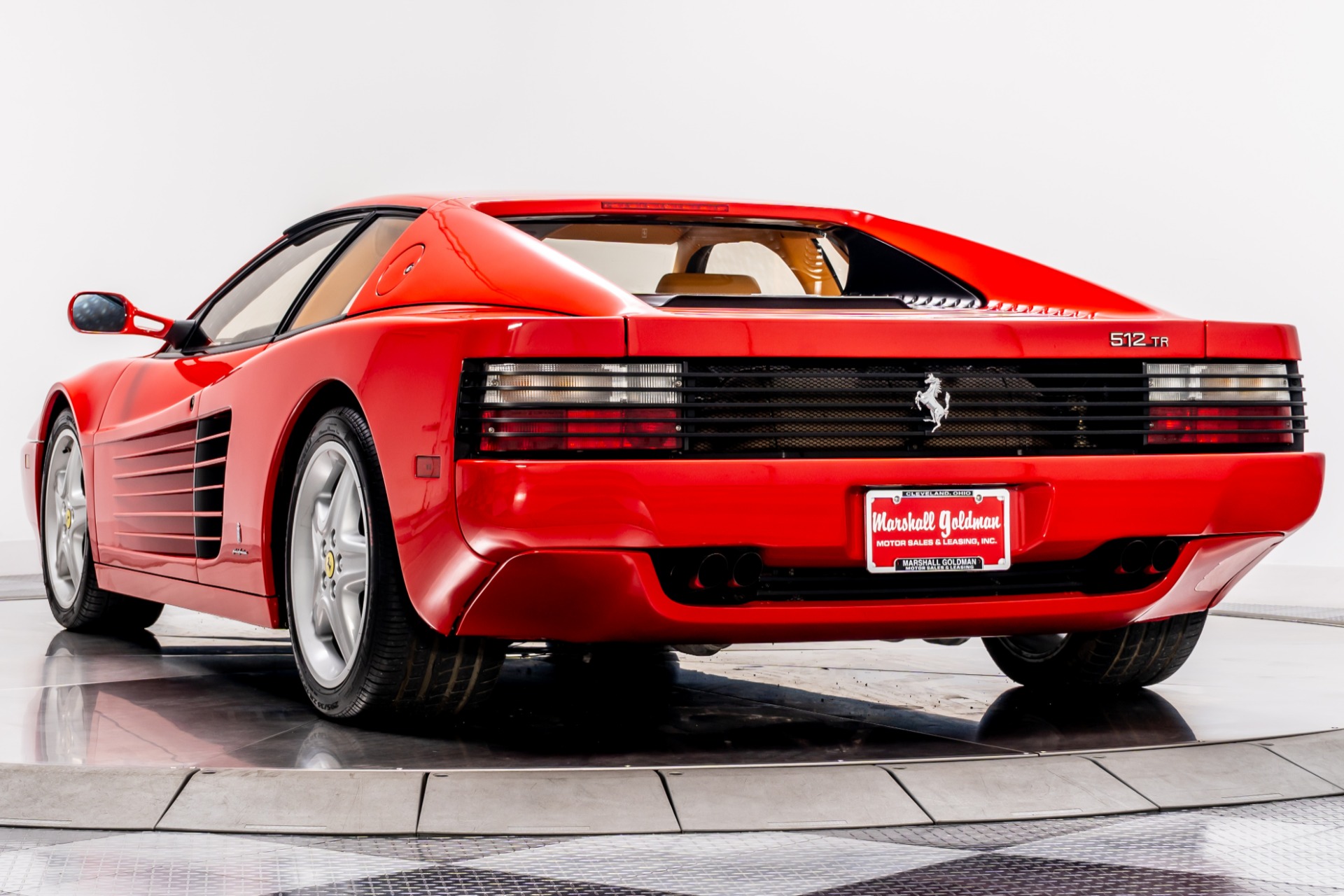 Rosso Corsa Ferrari 512TR with Beige Interior For Sale - Stock