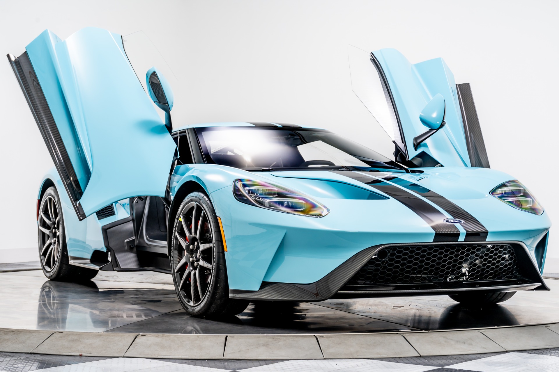 Blue Ford GT Carbon Series with Black Interior For Sale - Stock