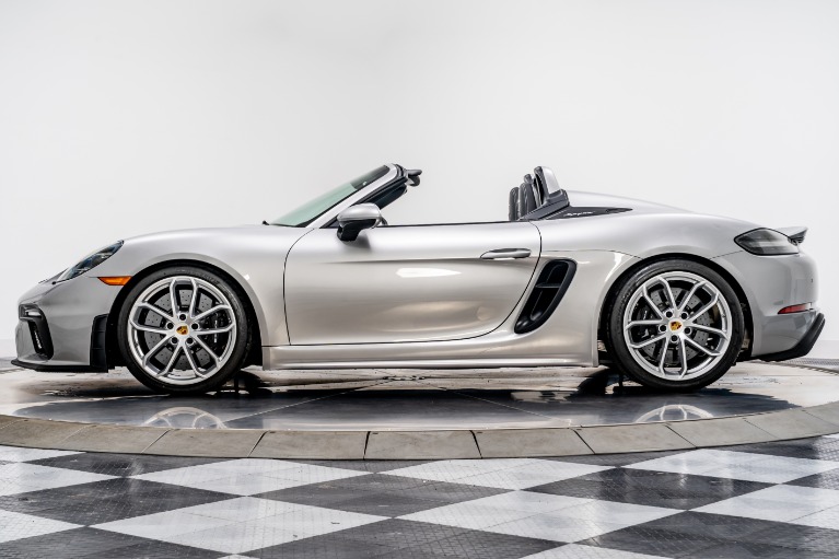 GT Silver Metallic Porsche 718 Boxster Spyder with Black w/ Silver